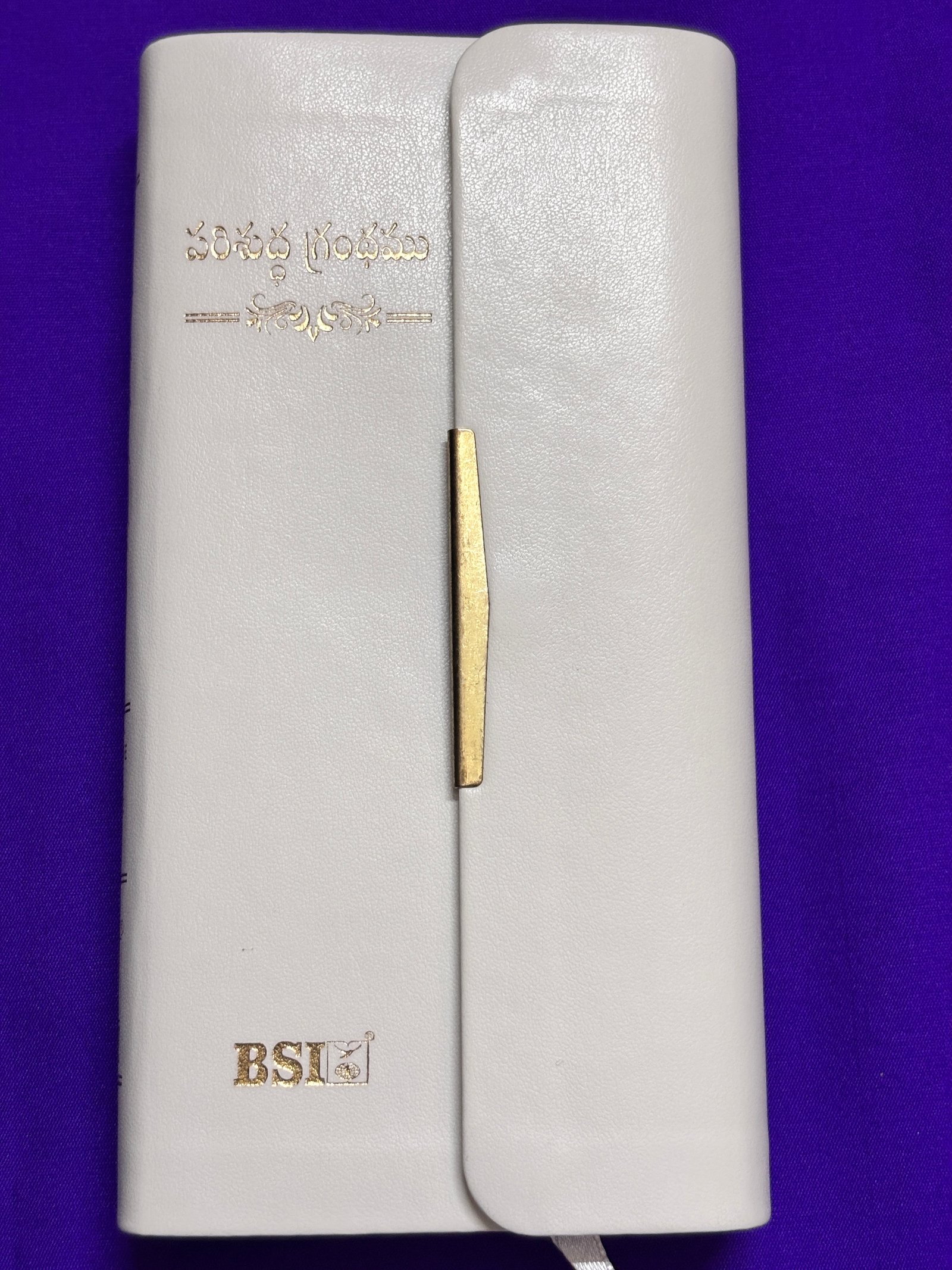 Trim line bible white